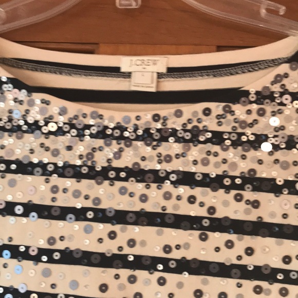 J Crew Sparkle Boat Neck Shirt - Picture 3 of 3
